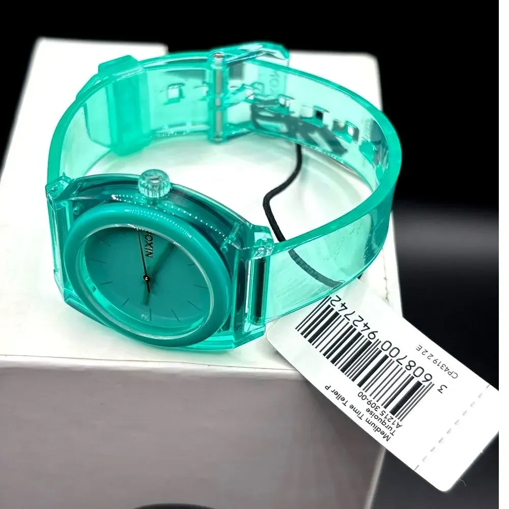 Nixon Medium Time Teller P A1215-309 Turquoise 31mm Watch NIBWT